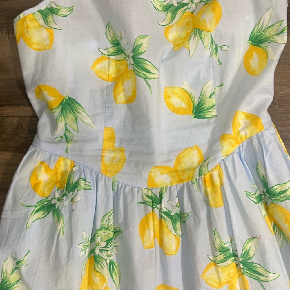 GAP Lemon Print Summer Women’s Midi Dress - Picture 3 of 4